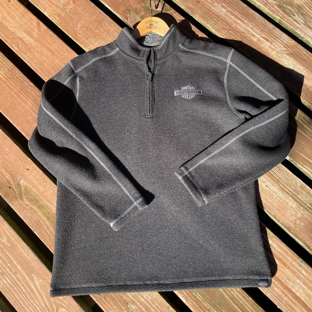 Harley Davidson sweater quarter zip pullover